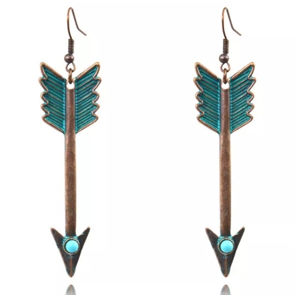(B) Arrow Earrings Southwestern Western Native American Flechas Boho Cowgirl - Picture 3 of 14